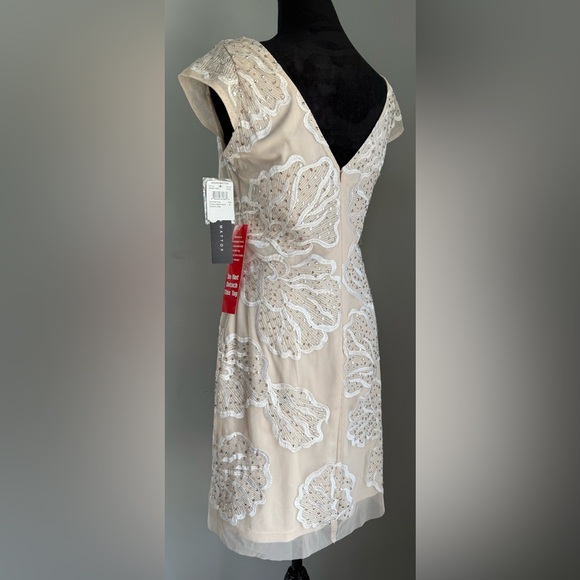 Aidan Mattox, Floral Embroidered with Sequins Overlay Formal Dress, Size 6 NWT - Picture 7 of 12